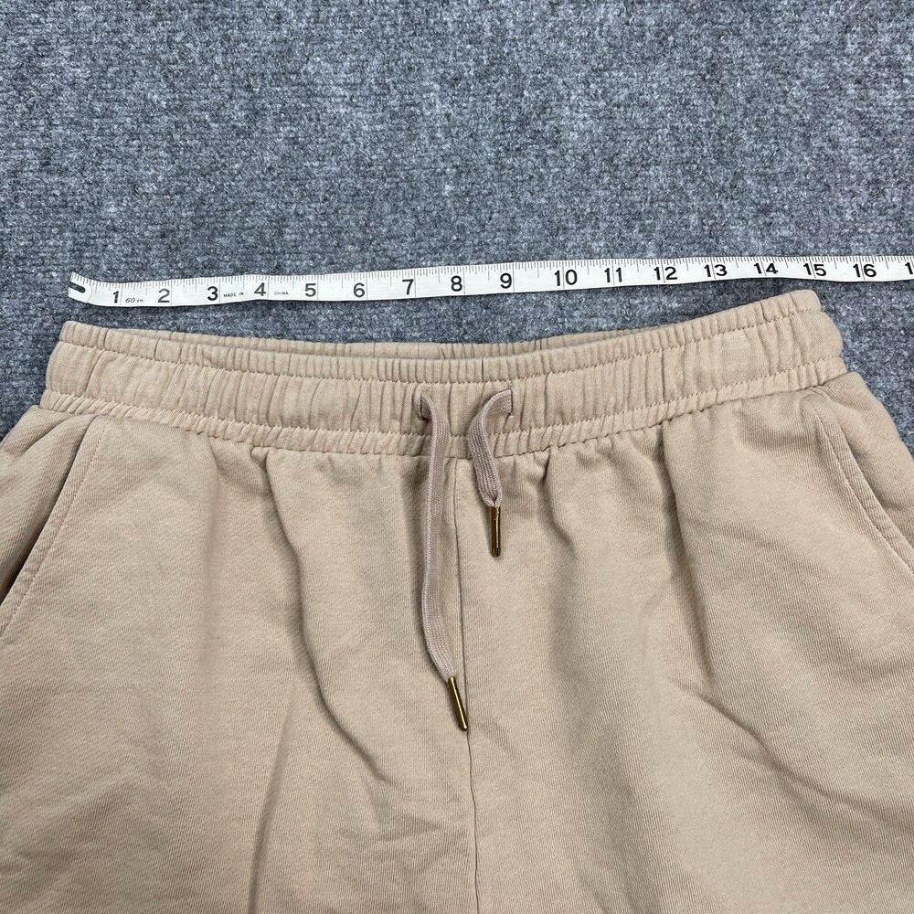 WEWOREWHAT Lounge Jogger Pants Sz Large Beige Pull On Drawstring Comfort Cotton - Picture 5 of 8